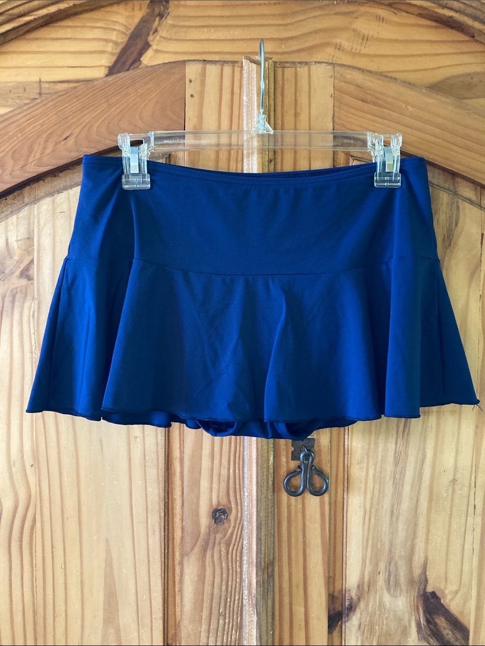 Women's Lands End navy blue nylon swim skirt bathing suit bottoms size 6P